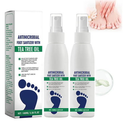 Tea Tree Oil Foot Spray - Plantar Moisturizing Deodorant for Odor Control & Dry Feet Care, Natural Foot Sanitizer with Antifungal Properties,Ximonth Clear Foot Sanitizer Spray,for Foot & Shoe Freshness
