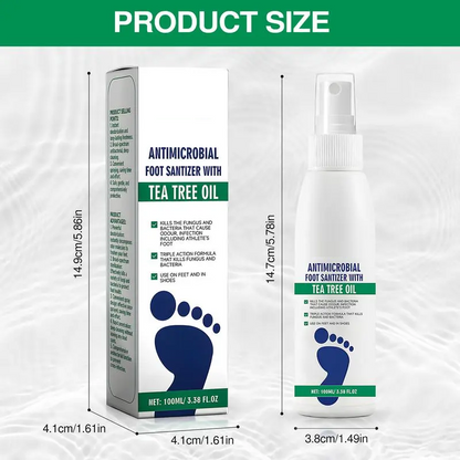 Tea Tree Oil Foot Spray - Plantar Moisturizing Deodorant for Odor Control & Dry Feet Care, Natural Foot Sanitizer with Antifungal Properties,Ximonth Clear Foot Sanitizer Spray,for Foot & Shoe Freshness