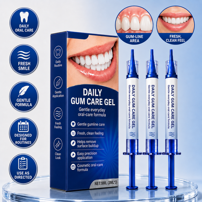 ✨ Daily Gum Care Gel — Infused with Hyaluronic Acid, Coenzyme Q10 & Botanical Extracts | Gentle Gumline Care for a Fresh, Clean Feel 🦷
